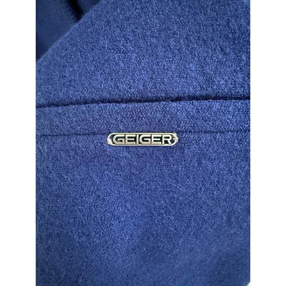 Geiger Collection Austrian Blue Boiled Wool Jacket 44 Made in Austria Vintage 12 - Picture 6 of 15
